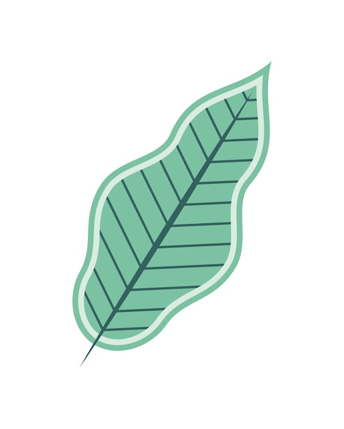 Vector icono aislado de planta con textura de hoja verde