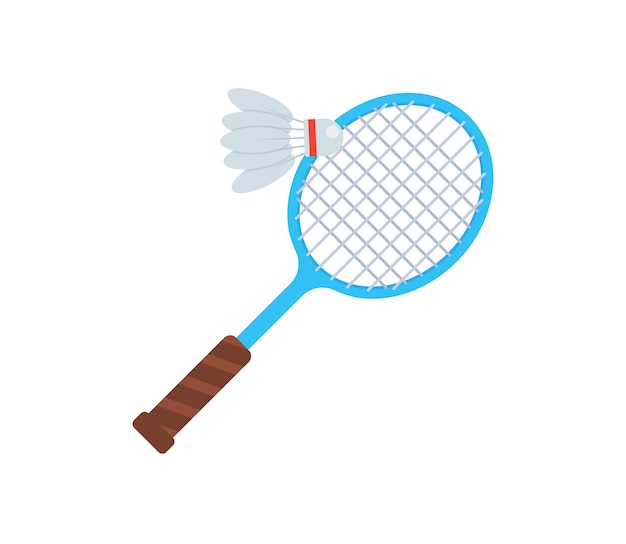 Icono aislado del vector de bádminton. Ilustración emoji de bádminton. Emoticono aislado de vector de bádminton