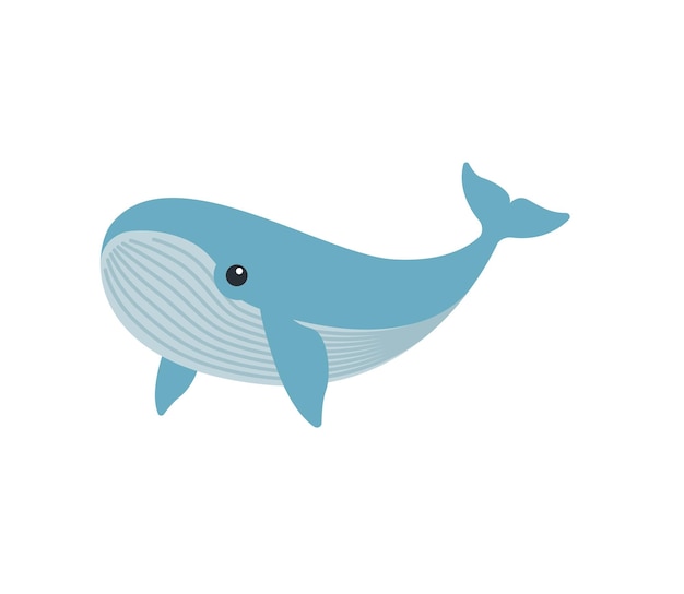 Icono aislado de vector de ballena. Ilustración de emojis. Emoticon de vector de ballena