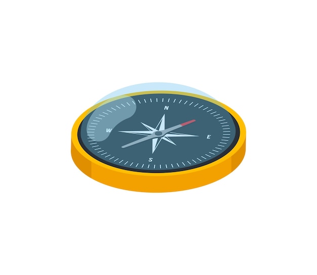 Icono aislado del vector de brújula. Ilustración de emojis. Emoticon de vector de brújula