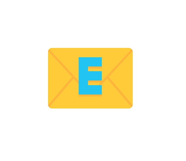 Icono aislado del vector de correo electrónico. Ilustración de emojis. Emoticono vectorial de correo electrónico