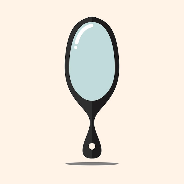 Ícono aislado del vector del espejo de la mano Ilustración de emoji El emoticon del vector del reflejo de la manos