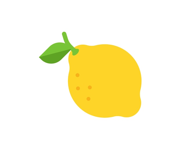 Icono aislado de vector de fruta de limón Ilustración de emoji de limón Emoticono aislado de vector de limón