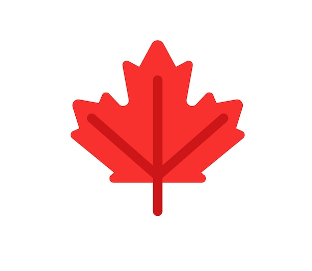 Icono aislado de vector de hoja de árbol de arce Ilustración de emoji de hoja de arce Vector de hoja de arce aislado