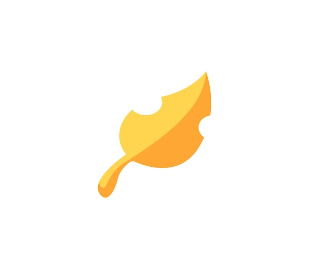 Icono aislado del vector de hoja caída. Ilustración de emojis. Emoticon de vector de hoja cayendo