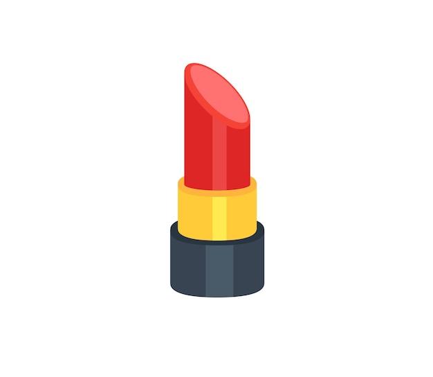 Icono aislado del vector de lápiz labial. Ilustración de emoji de lápiz labial. Emoticono aislado de vector de lápiz labial