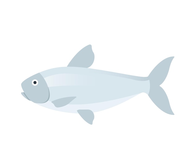 Icono aislado del vector de pescado. Ilustración de emojis. Emoticon de vector de pescado