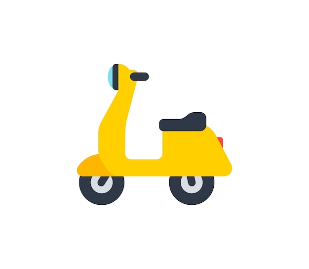 Icono aislado de vector de scooter de motor Ilustración de emoji de scooter de motor Vector de scooter de motor aislado