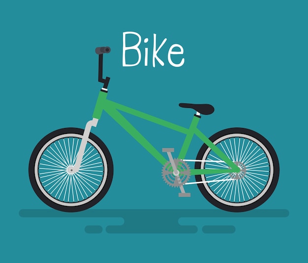 Vector icono aislado del vehículo de bicicleta