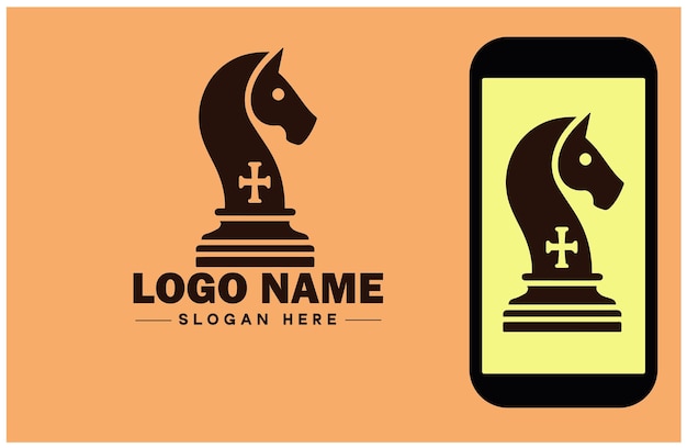 icono de ajedrez Checkmate Juego de tablero Juego estratégico logotipo plano signo símbolo vector editable