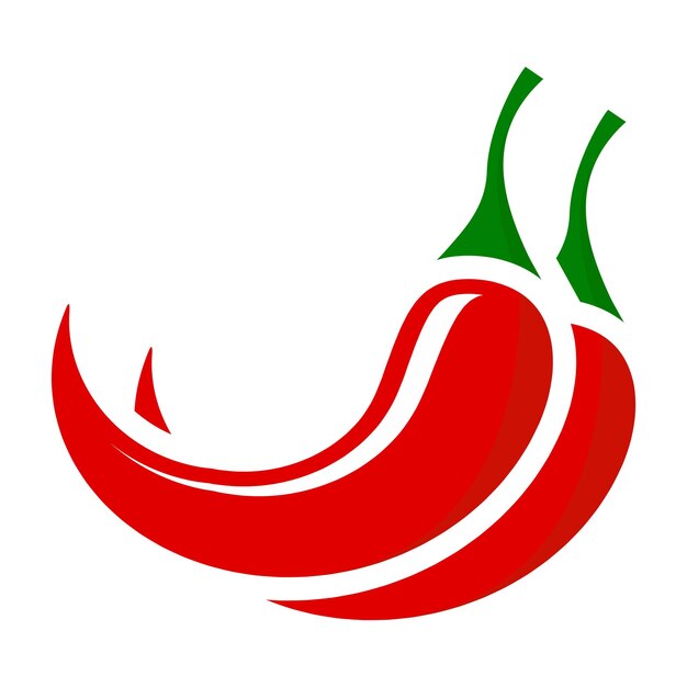 Icono de ají rojo picante sobre fondo blanco