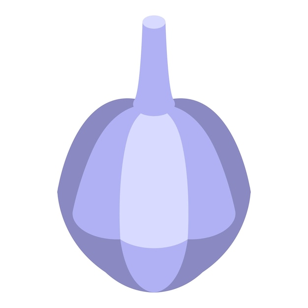 Icono de ajo fresco Isométrico de icono de vector de ajo fresco para diseño web aislado sobre fondo blanco