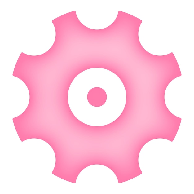 El icono de ajustes es rosa