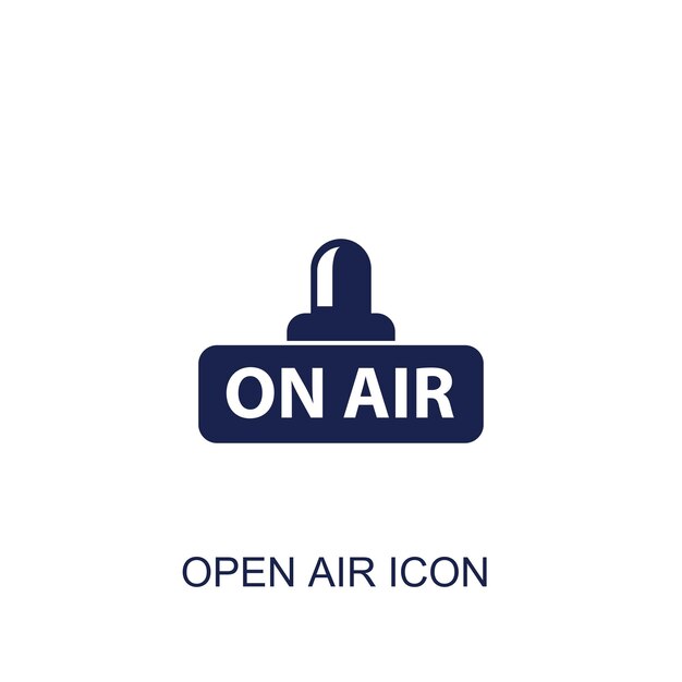 icono al aire libre fondo blanco