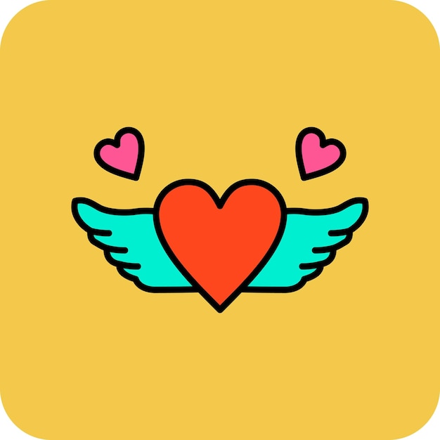 Icono del ala del corazón