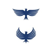 Vector icono de ala de halcón vector de plantilla
