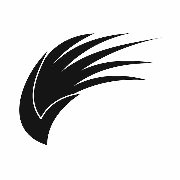 Icono de ala en ilustración de vector aislado estilo simple