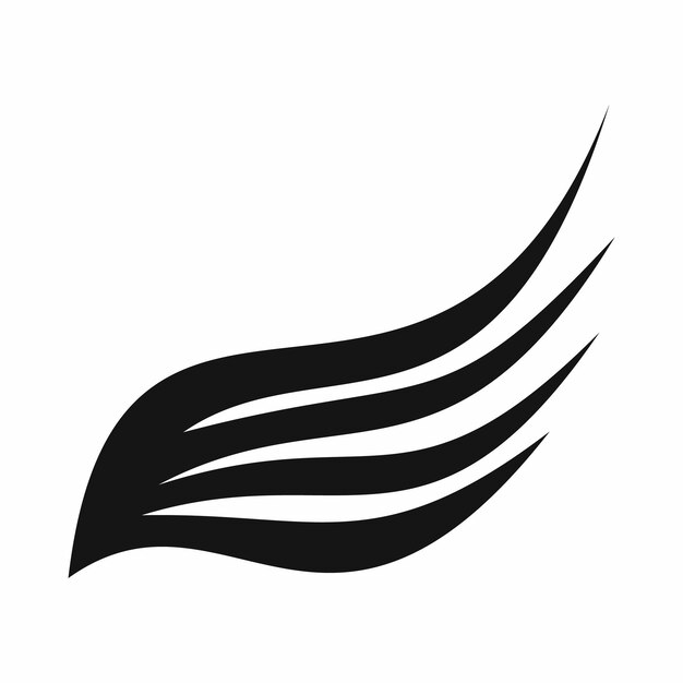 Icono de ala en ilustración de vector aislado estilo simple