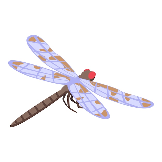 Icono de ala de libélula vector isométrico Naturaleza animal Forma mariposa