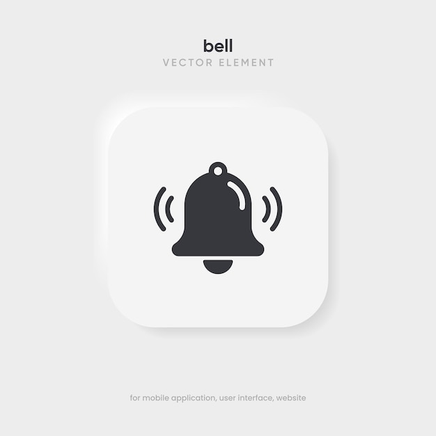 Ícono de alarma de la campana de notificación Símbolo de alarma Sonido de campanas Mensaje de bandeja de entrada Reloj de alarma y