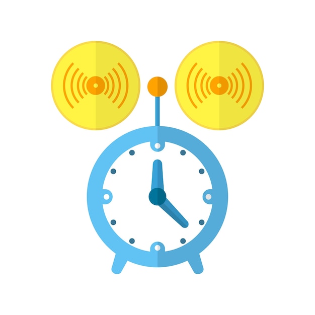 Vector icono de alarma o reloj ilustración vectorial