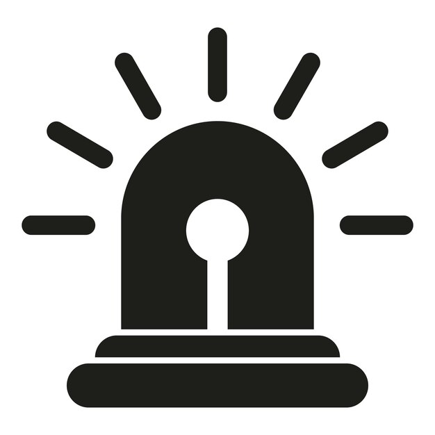 El icono de la alarma parpadea vector simple ayuda alarma peligro de la oficina