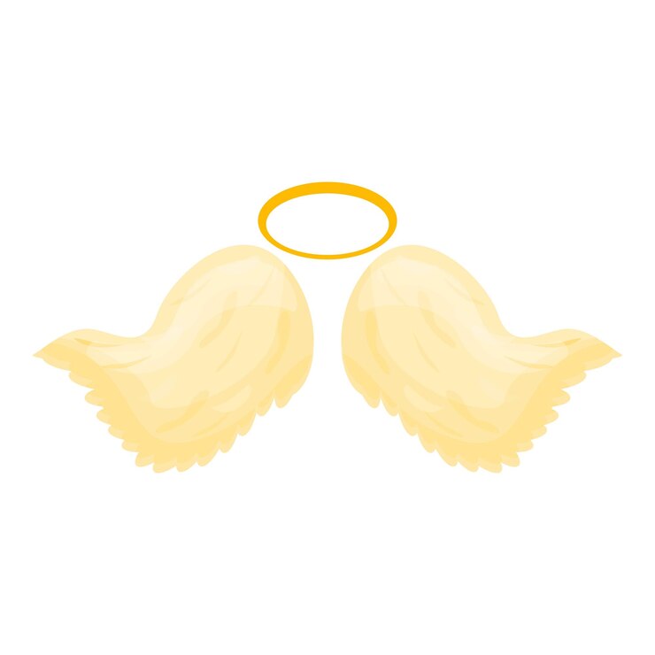 Vector icono de alas de ángel caricatura de icono de vector de alas de ángel para diseño web aislado sobre fondo blanco