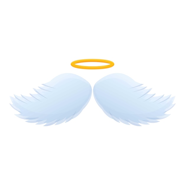 Icono de alas de halo Icono vectorial de alas de Halo para diseño web aislado sobre fondo blanco