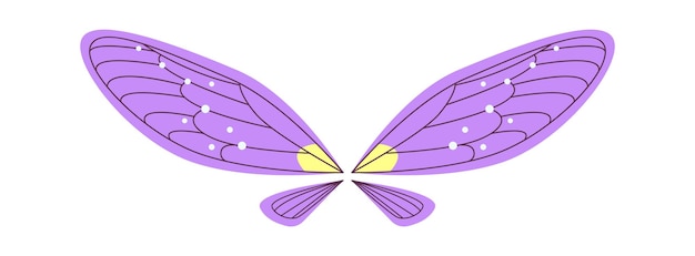 Vector icono de alas de mariposa ilustración vectorial