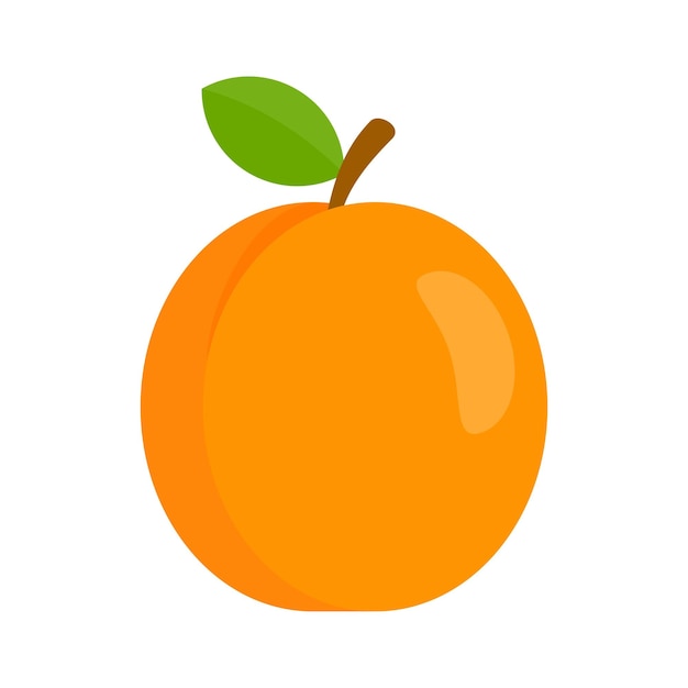 Icono de albaricoque ecológico fresco Ilustración plana del icono de vector de albaricoque ecológico fresco para diseño web