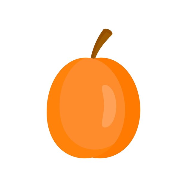 Icono de albaricoque entero Ilustración plana del icono de vector de albaricoque entero para diseño web