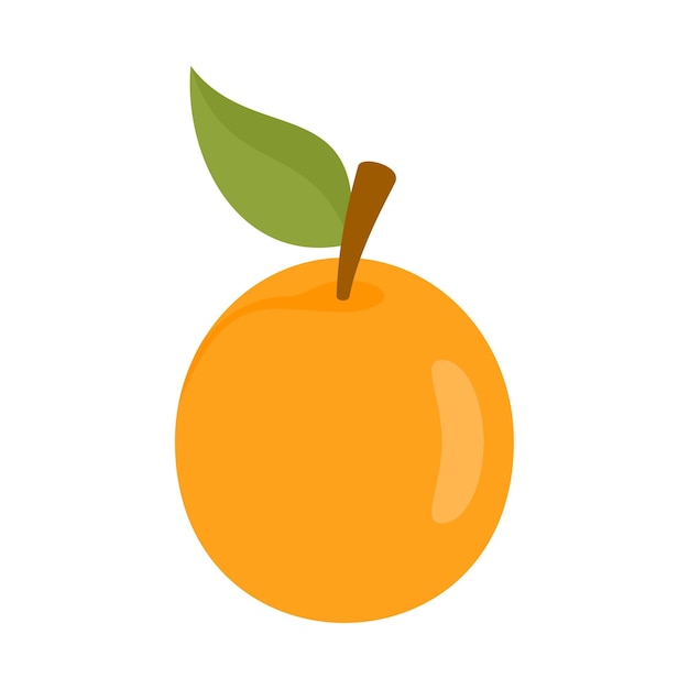 Icono de albaricoque fresco Ilustración plana del icono de vector de albaricoque fresco para diseño web