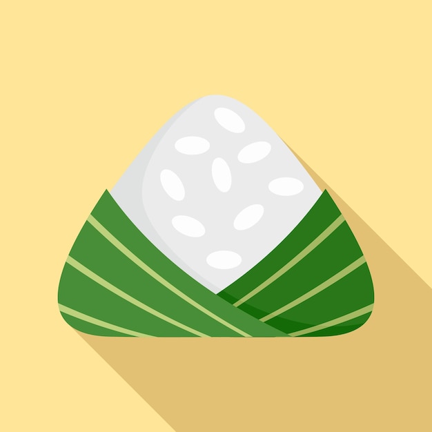 Icono de albóndigas de arroz chinas Ilustración plana de albóndiga de arroz chinesa Icono vectorial para diseño web