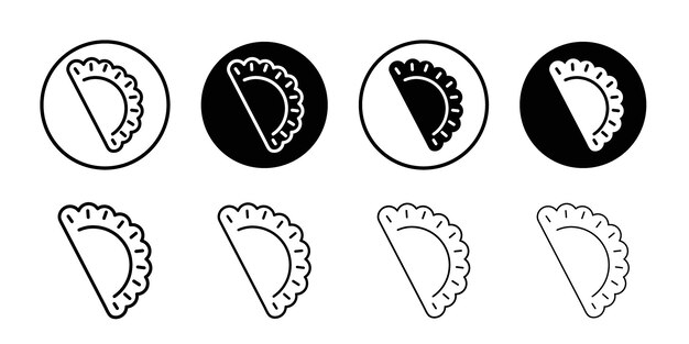 icono de albóndigas logotipo vectorial establecido en plano