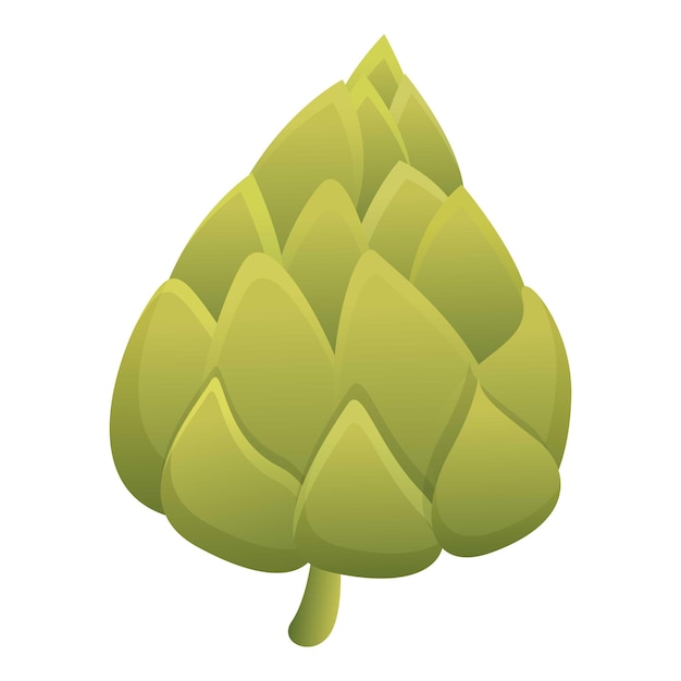 Icono de alcachofa de comida Caricatura de icono de vector de alcachofa de comida para diseño web aislado sobre fondo blanco