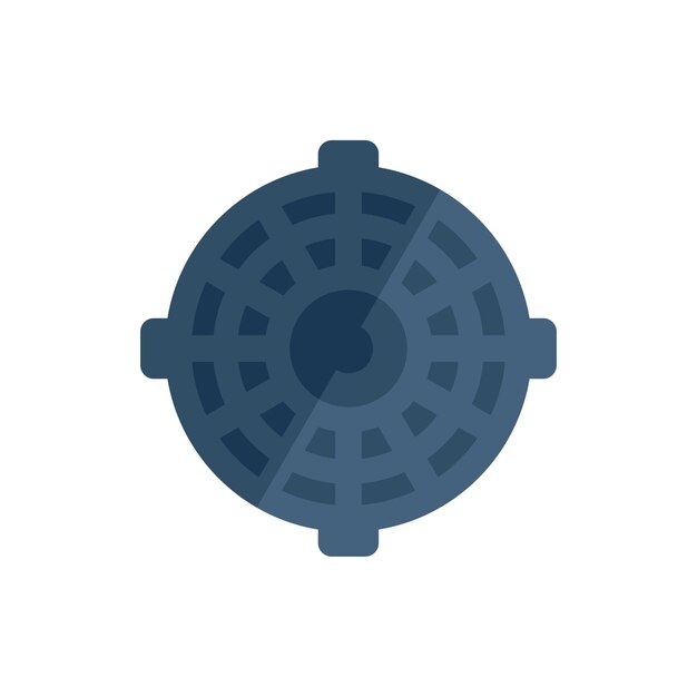 Icono de alcantarilla vector plano Carretera ciudad Tapa de alcantarilla