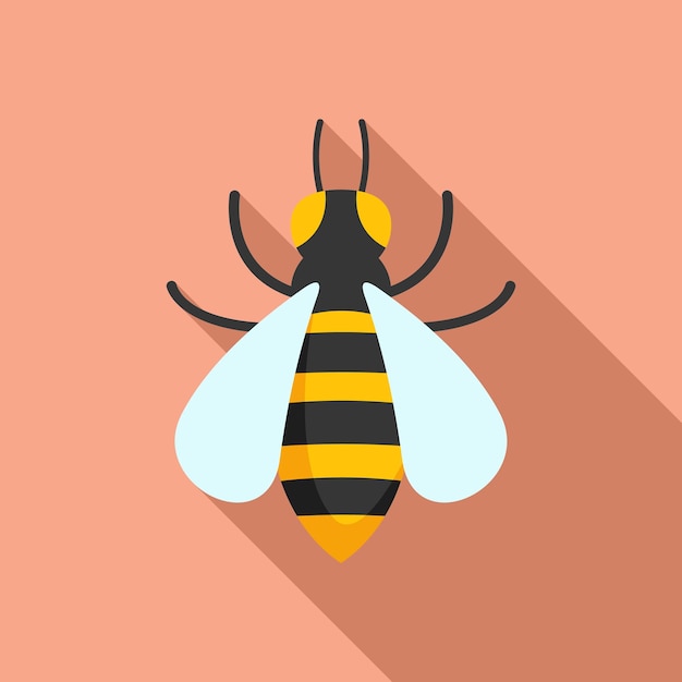 Vector icono de alergia a las abejas vector plano temporada polen planta estacional