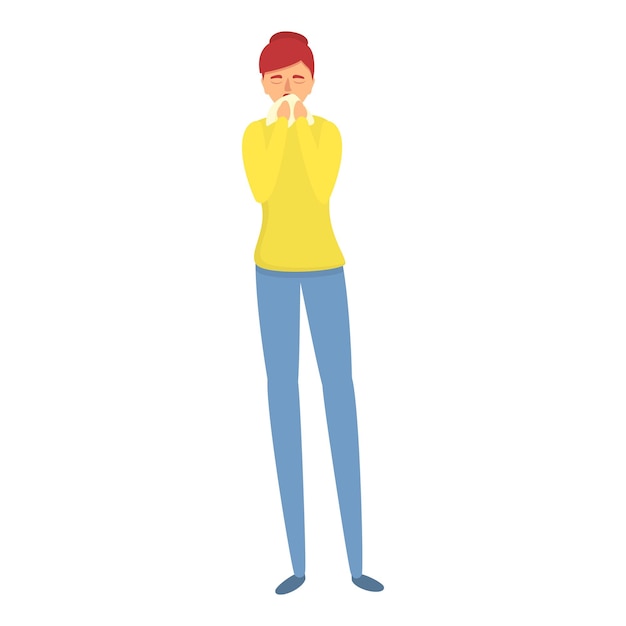 icono de alergia estacional a la gripe icono de vector de alergia a la gripe estacional para el diseño web aislado en fondo blanco