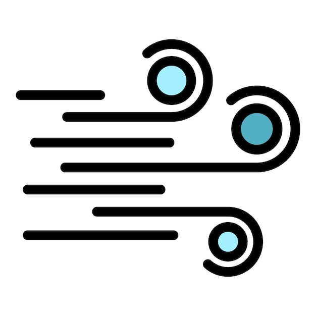 Icono de alergia médica Contorno de alergia médica vector icono color plano aislado