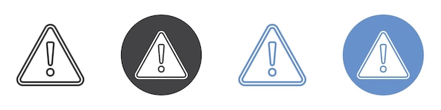 Icono de alerta Arte plano en blanco y negro aislado