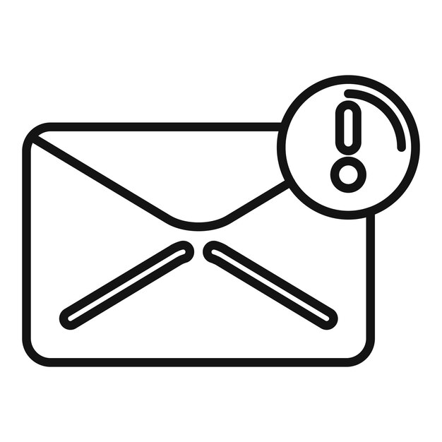 Icono de alerta de correo vector de contorno Llamar contacto Información de correo electrónico