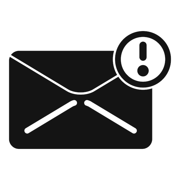 Icono de alerta de correo vector simple Llamar contacto Información de correo electrónico