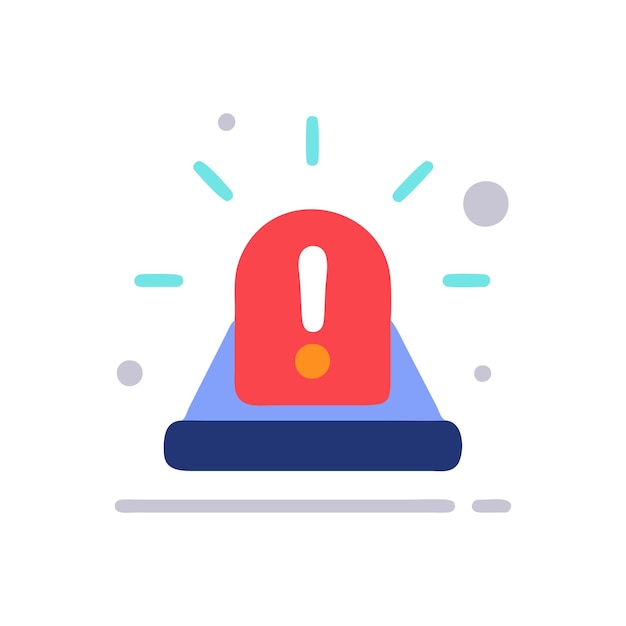 Icono de alerta de emergencia para notificaciones críticas