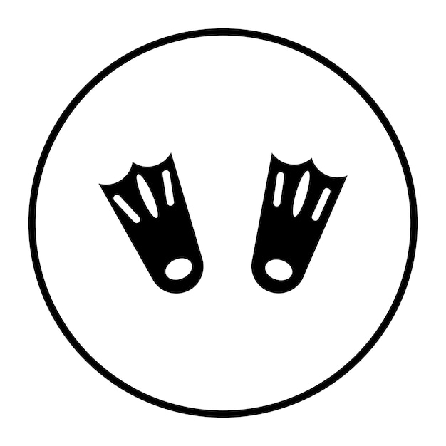 Icono de las aletas de buceo