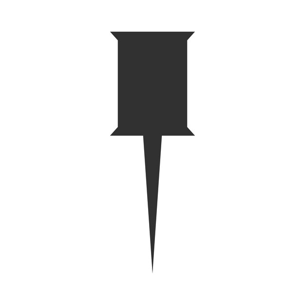 Icono de alfiler aislado sobre fondo blanco Ilustración vectorial