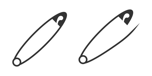 Ícono del alfiler de seguridad Ilustración vectorial