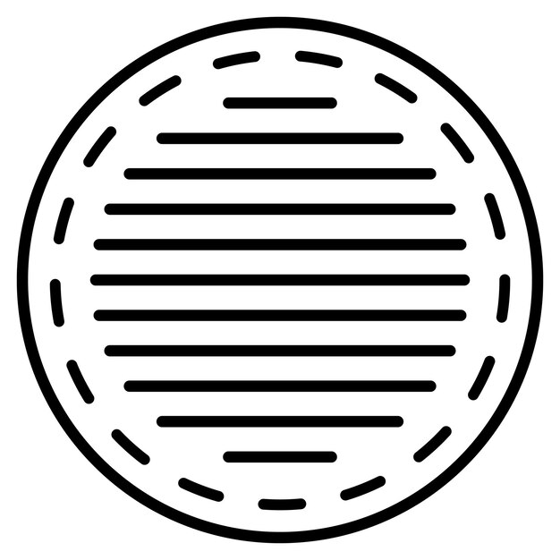 Icono algodón almohadilla piel cosmética redonda logo círculo línea cara