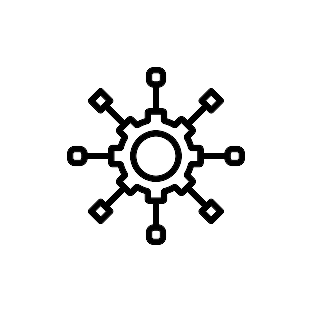 Icono del algoritmo aislado en fondo blanco