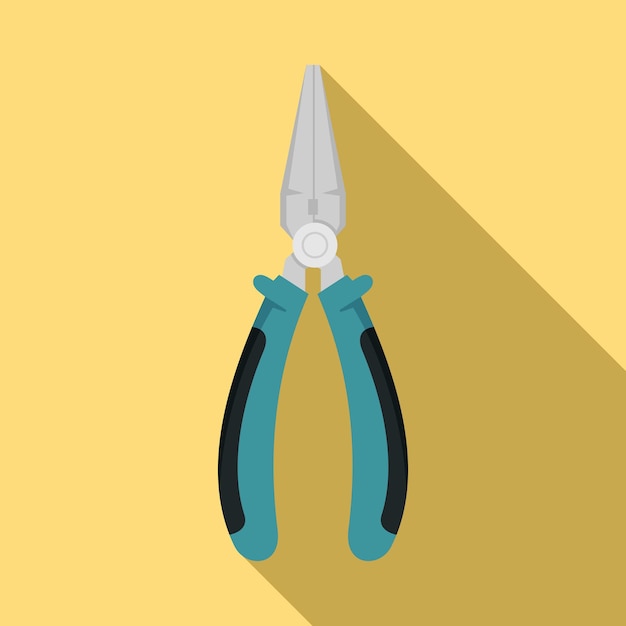 Icono de alicates eléctricos Ilustración plana del icono de vector de alicates eléctricos para diseño web