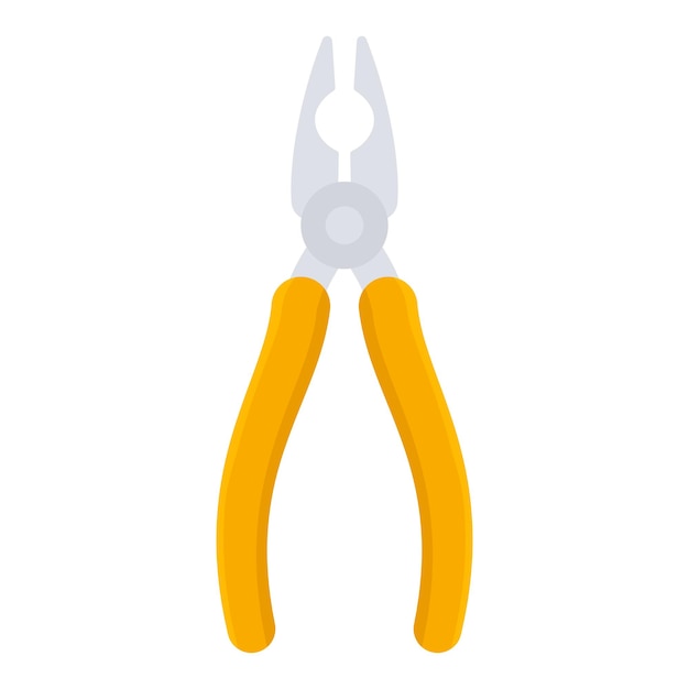 Icono de alicates Herramienta de trabajo en color naranja